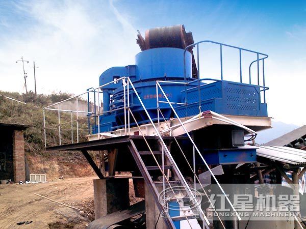 河卵石制砂生產(chǎn)線現(xiàn)場示意圖