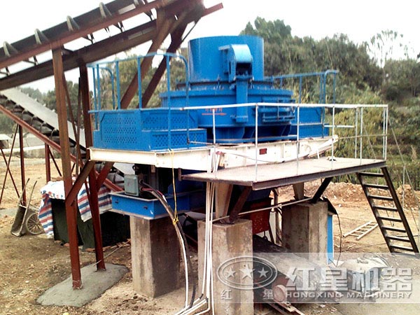 制砂機(jī)現(xiàn)場(chǎng)加工圖