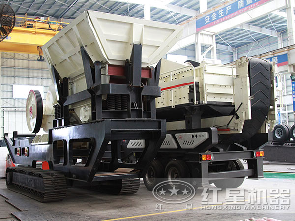 時產(chǎn)100噸瓜子片移動破碎站