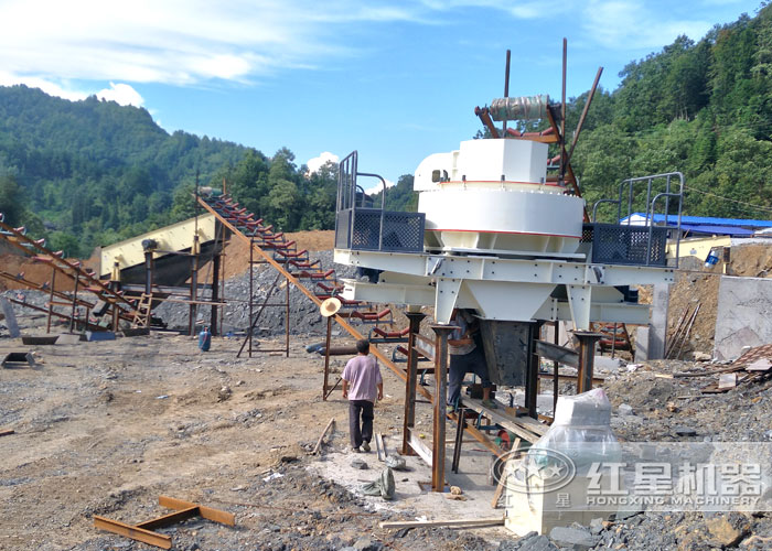 沖擊式破碎機(jī)（制砂機(jī)）施工現(xiàn)場