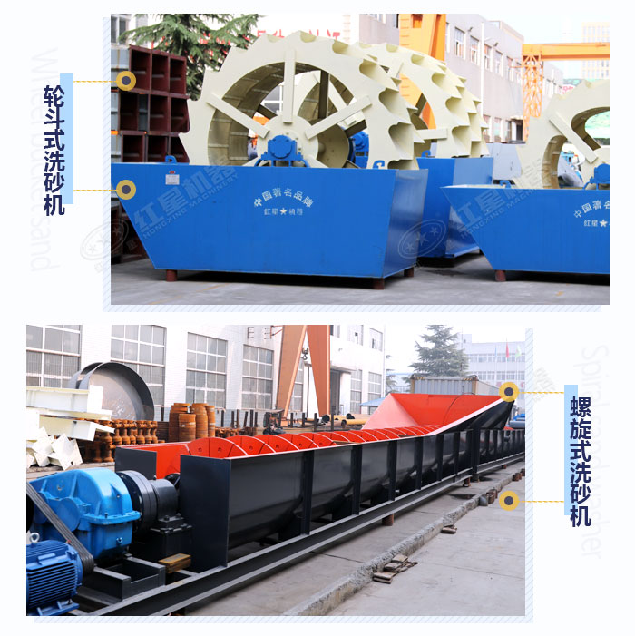 輪斗式洗砂機(jī)和螺旋式洗砂機(jī)