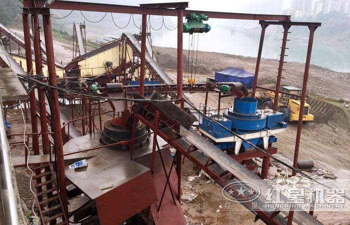 石粉制砂機(jī)現(xiàn)場(chǎng)