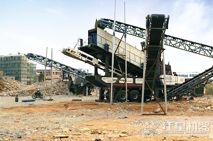 移動建筑垃圾處理設(shè)備施工現(xiàn)場