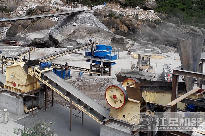 紅星江蘇用戶(hù)制砂生產(chǎn)線(xiàn)現(xiàn)場(chǎng)