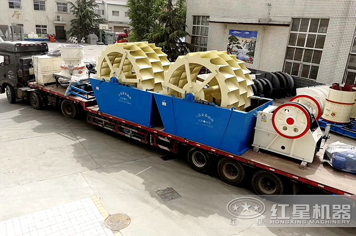 河南紅星固定式制砂生產(chǎn)線(xiàn)發(fā)貨圖