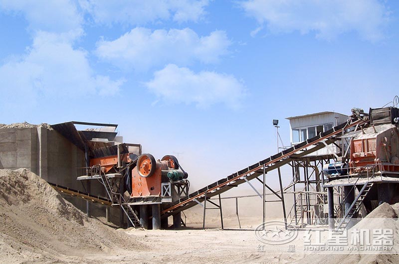 碎石機加工現(xiàn)場