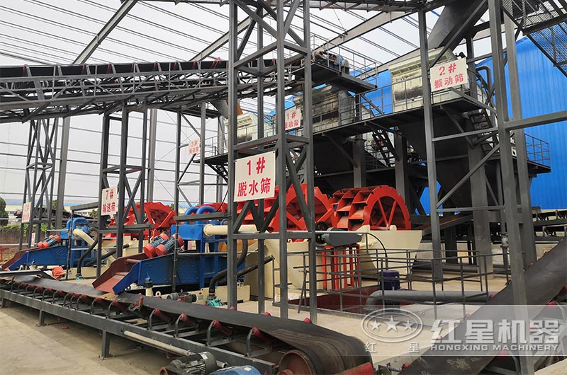 大型水洗機制沙水處理機械作業(yè)現(xiàn)場