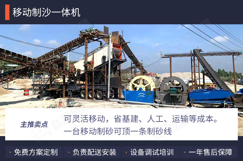 一臺(tái)移動(dòng)制砂可頂一條制砂線(xiàn)