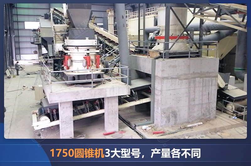 1750圓錐機3大型號，產量各不同